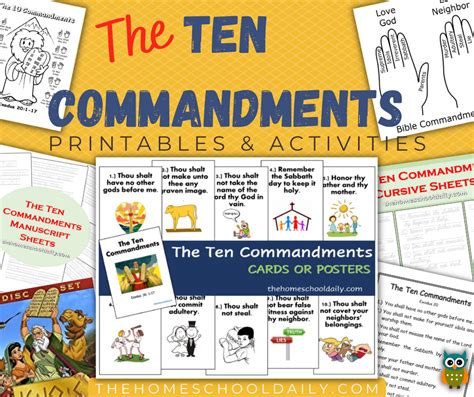 The Ten Commandments For Kids The Homeschool Daily