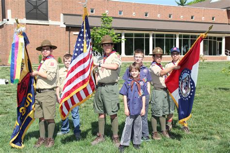 Boy Scouts Troop 17 With Cub Scouts Den 14 Den 11 Carry The Colors
