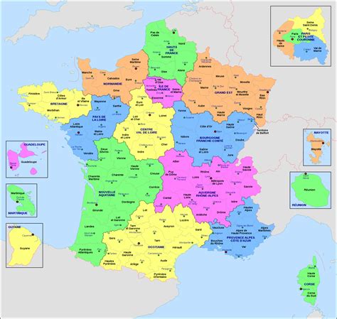 Regions Of France Map With Cities Bertha Roseanne