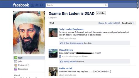 Osama Bin Laden Is Dead Facebook Page Goes Viral