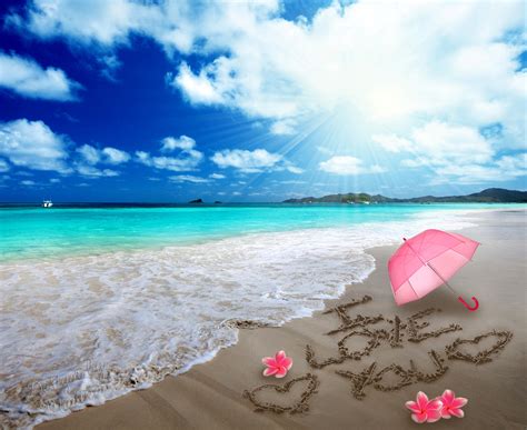 Romantic Beach Vacation Hd Wallpaper Background Image 2200x1800