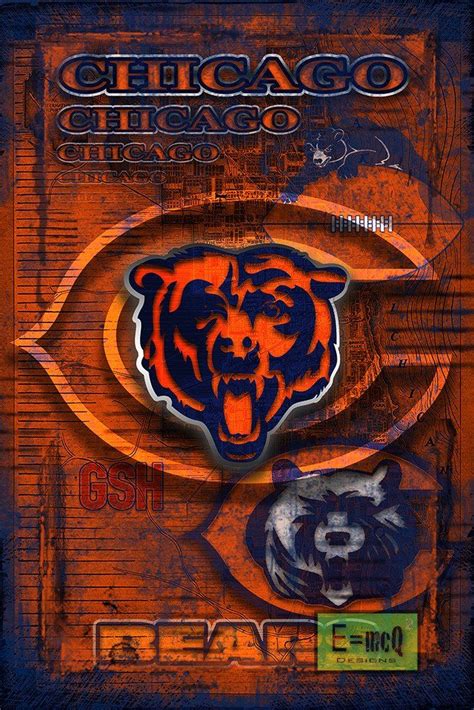 Related images with cool apple logo wallpapers wallpaper cave. Chicago Bears Football Poster, Chicago Bears Layered Man ...
