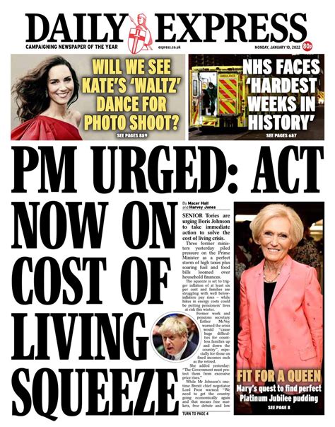 Daily Express Front Page Th Of January Tomorrow S Papers Today