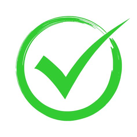 Green Check Mark Icon Symbol Logo In A Circle Tick Symbol Green Color