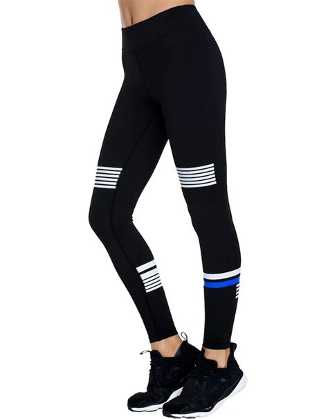 free shipping sexy training women s sports yoga pants stripe leggings elastic gym fitness