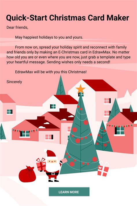 Upload your own holiday snaps to create a photo christmas card, or explore hundreds of seasonal card templates. Free Online Christmas Card Maker｜ EdrawMax | Christmas card maker, Christmas card online ...