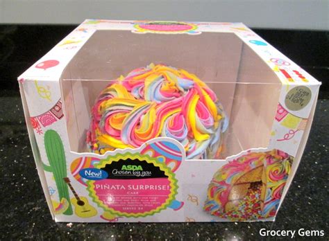 Order your favourite british food and goods from us; Grocery Gems: New Asda Surprise Piñata Cake!