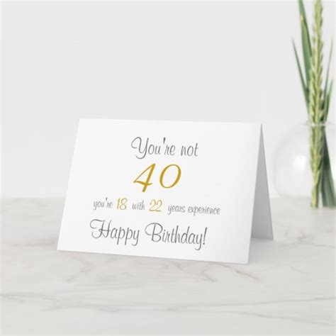 Funny 40th Birthday Greeting Card Uk