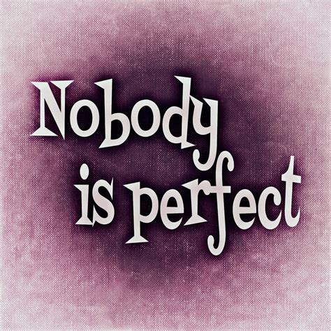 Download Nobody Is Perfect Saying Perfect Royalty Free Stock
