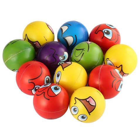 12pcslot 1pc Anti Stress Ball Funny Splat Grape Emoji Venting Balls