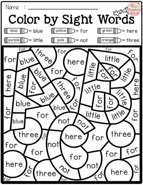 Find and circle the first word wherever it is found in the picture using the chosen colour. Reading Worksheets: Sight Word Coloring Pages Haramiran ...