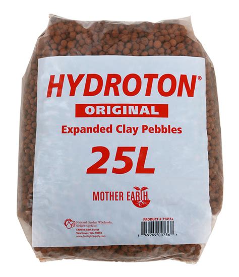 Mother Earth Hydroton Original Clay Pebbles 25 Liter Clay Pebbles And Growstones Hydroponic Grow