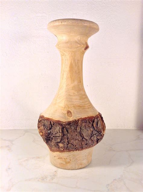 Vase With Natural Edge Wood Firewood Ansbach Artisans