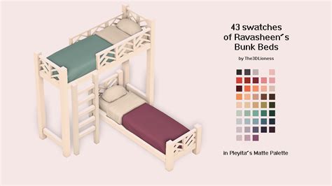 I Recolored Ravasheens Bunk Beds In Pleyitas Matte Palette 43