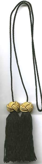 4 gold chair ties with tassels. Flag Gold Cords and Chairties