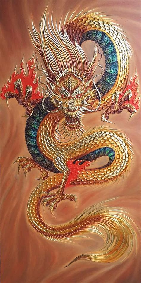 Dragon Canvas Art Thailand Paintings For Sale Online Royal Thai Art