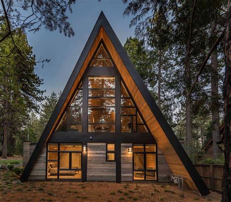 The Most Gorgeous Rustic Contemporary A Frame Cabin In Lake Tahoe