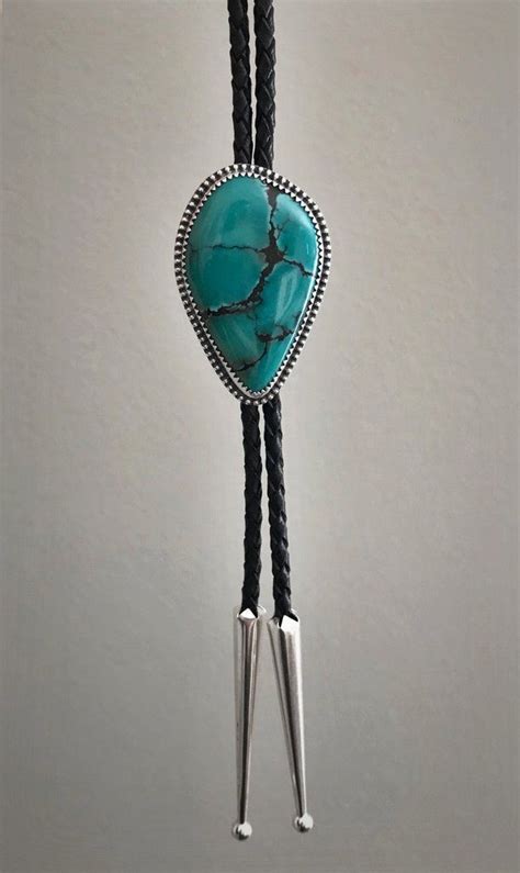 Reserved Turquoise Bolo Tie Turquoise Handmade Sterling Silver