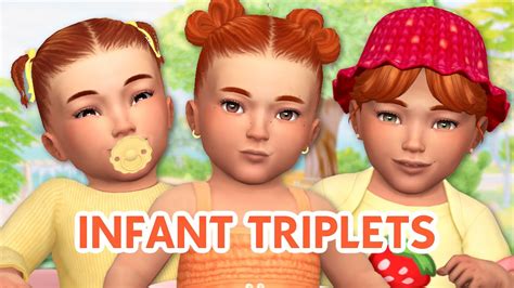 Infant Triplets Full Cc List Sims 4 Create A Sim Youtube