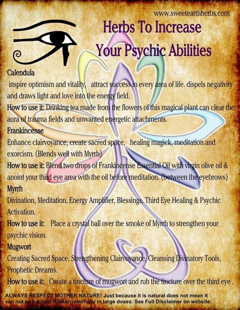 Psychic Abilities In 2020 Wiccan Spell Book Magic Herbs Book Of Shadows