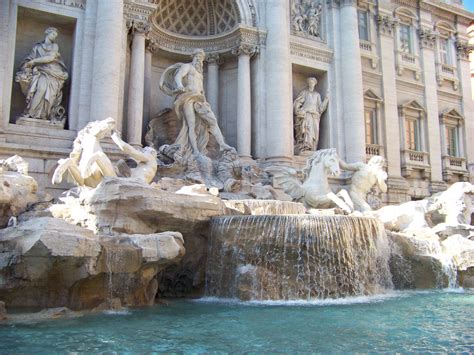 The Trevi Fountain In Rome Toss A Coin To Ensure A Future Trip To This