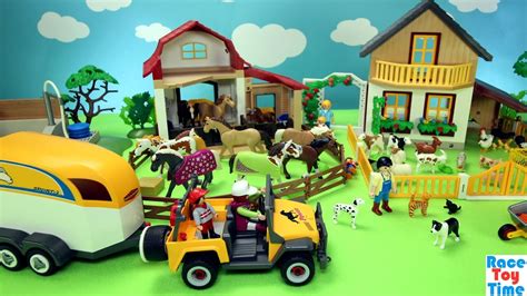 Playmobil Horse Stable And Farm Animals Barn Fun Toys For Kids Youtube