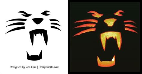 10 Free Halloween Scary And Cool Pumpkin Carving Stencils