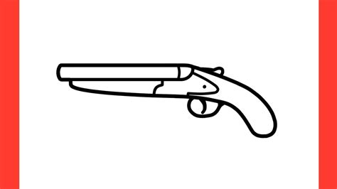 How To Draw A Sawed Off Shotgun Step By Step Drawing Shotgun Easy