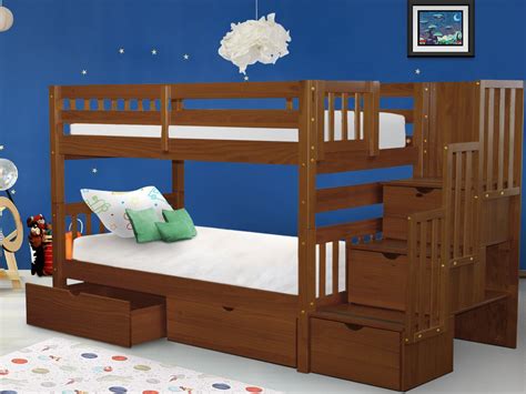 Build A Bunk Bed With Stairs Photos Cantik