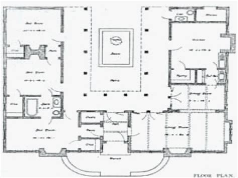 U Shaped House Plans With Courtyard In Courtyard House Plans