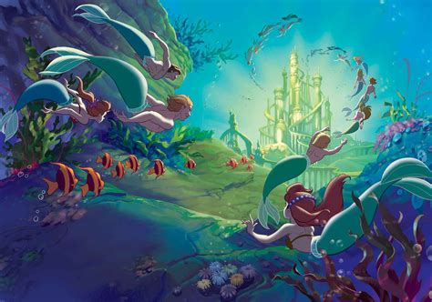 Disney Little Mermaid Wall Paper Mural Buy At Europosters