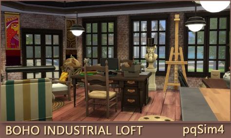 No Cc Boho Industrial Loft Sims 4 Speed Build And Download Loft