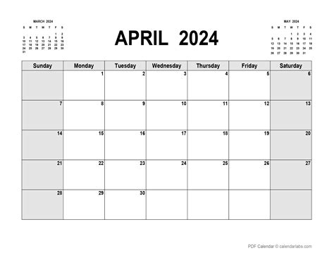 April 2024 Calendar Printable Free Wiki Sydel Fanechka