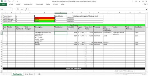 Free risk register templates smartsheet. Risk Register Template for Excel