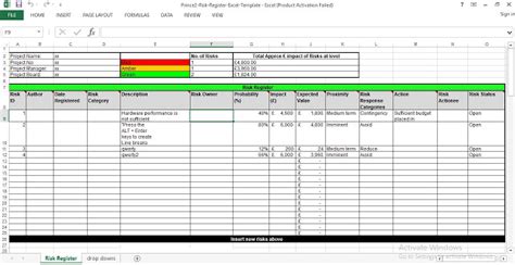 A risk management tool you can modify this is a risk template that works like a software, and a risk software you can further develop by it has a low license cost, and no maintenance fees. Risk Register Template for Excel