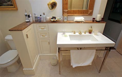 Bathroom Vanity Layout Hides Toilet Creative Cabinetry Inc