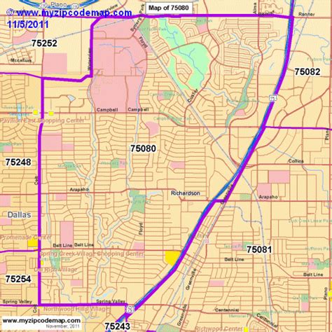 Zip Code Map Of 75080 Demographic Profile Residential Housing