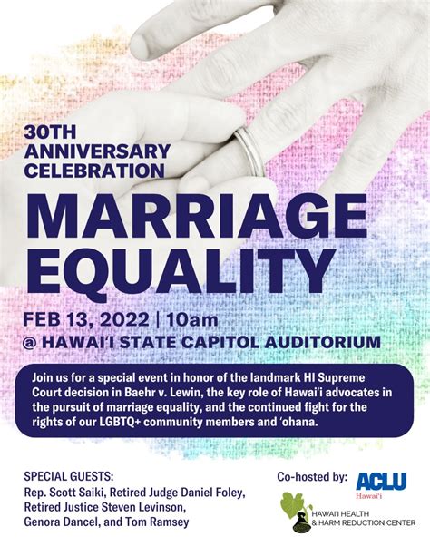 Celebrating Marriage Equality Hawaii Lgbt Legacy Foundation