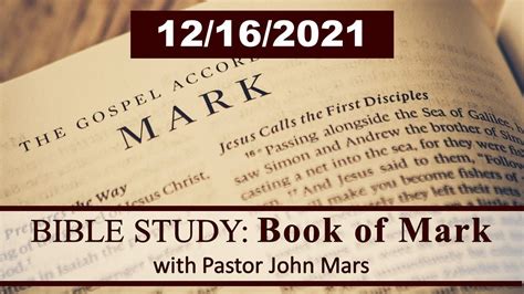 12 16 21 Thursday Pastors Bible Study Youtube