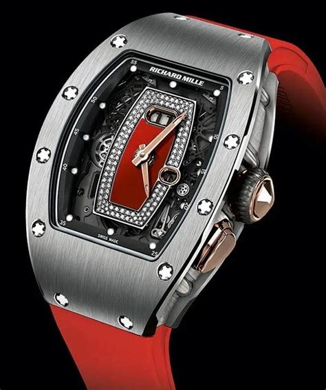 Replica Richard Mille Rm 037 White Gold Red Rubber Watch Rm 037 White