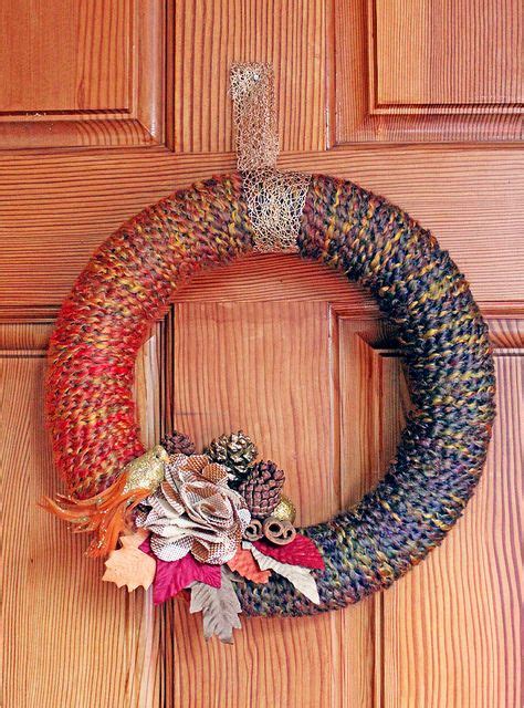 Fall Yarn Wreath Tutorial Yarn Wreath Wreath Tutorial Fall Yarn Wreaths