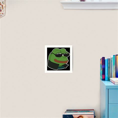 Dark Poggers Emote Peepo Pepega Twitch Discord Frog Art Print For