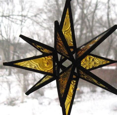 Moravian Star Ornament Moravian Stained Glass Star By Vintagous Star