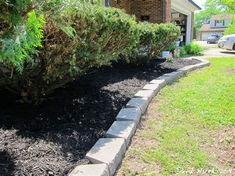 Easy Landscape Block Wall And Mulch