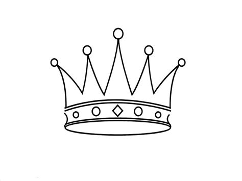 Simple Queen Crown Tattoo Designs Sketch Coloring Page