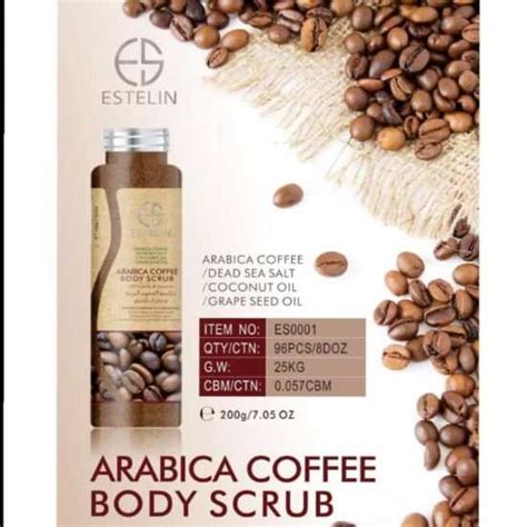 estelin skin care arabica coffee natural body scrub 200g vividshop pk