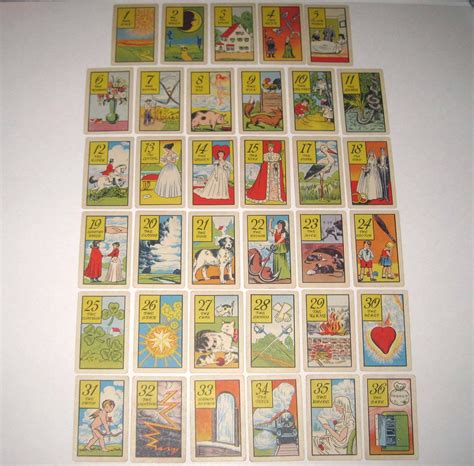 Vintage 1940s Old Gypsy Fortune Telling Cards By Whitman Set