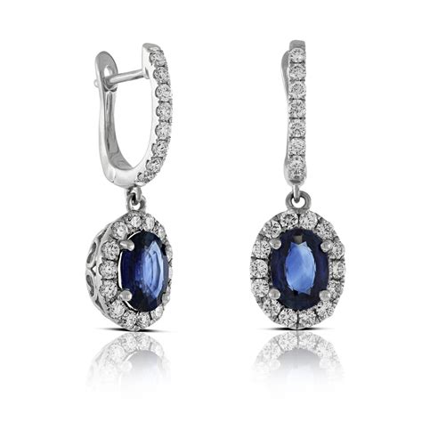 Sapphire Diamond Dangle Earrings K Ben Bridge Jeweler