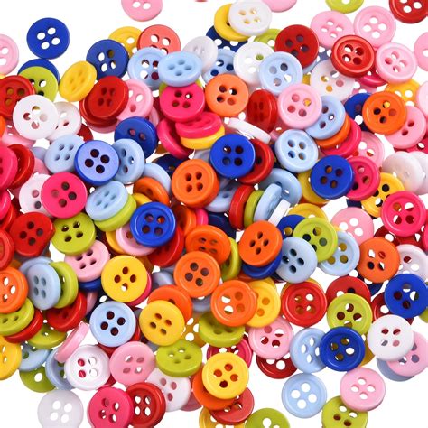 500pcslot 4 Holes 9mm Mixed Color Resin Sewing Buttons Scrapbooking