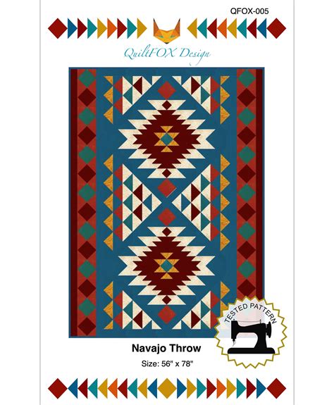 Navajo Throw Size 56 X 78 Quiltfox Design Native American Quilt